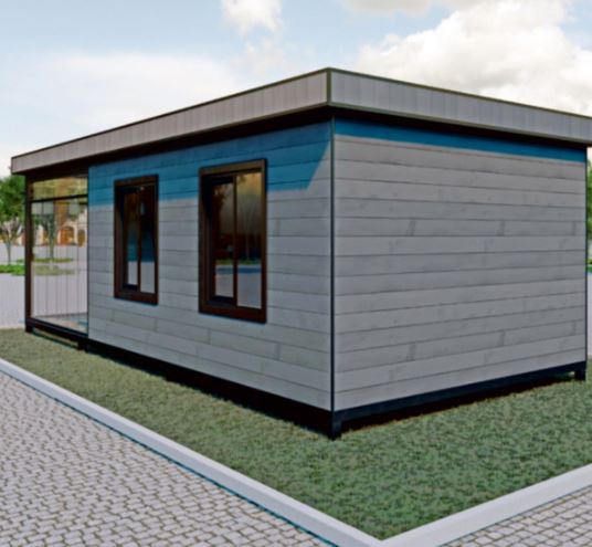 43 m² Verandalı ve Giyotin Camlı Yaşam Alanı: Lüks ve Geniş Modüler Konut